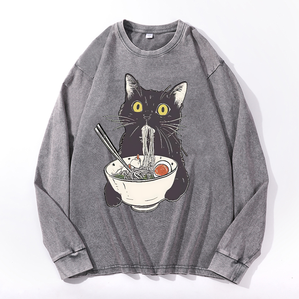 Vintage Cotton Wash Crewneck Sweatshirt