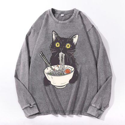 Vintage Cotton Wash Crewneck Sweatshirt