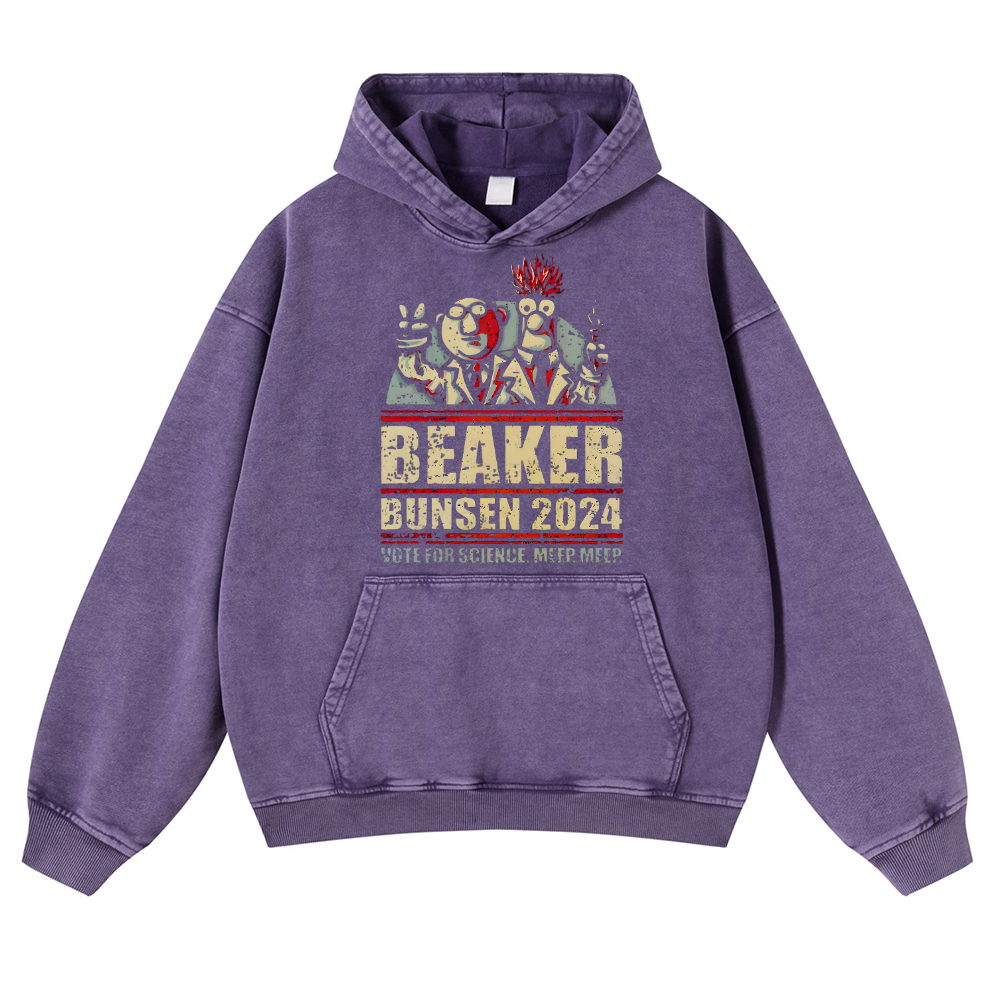 Beaker Bunsen 2024 Vintage Washed Thick Cotton Hoodie