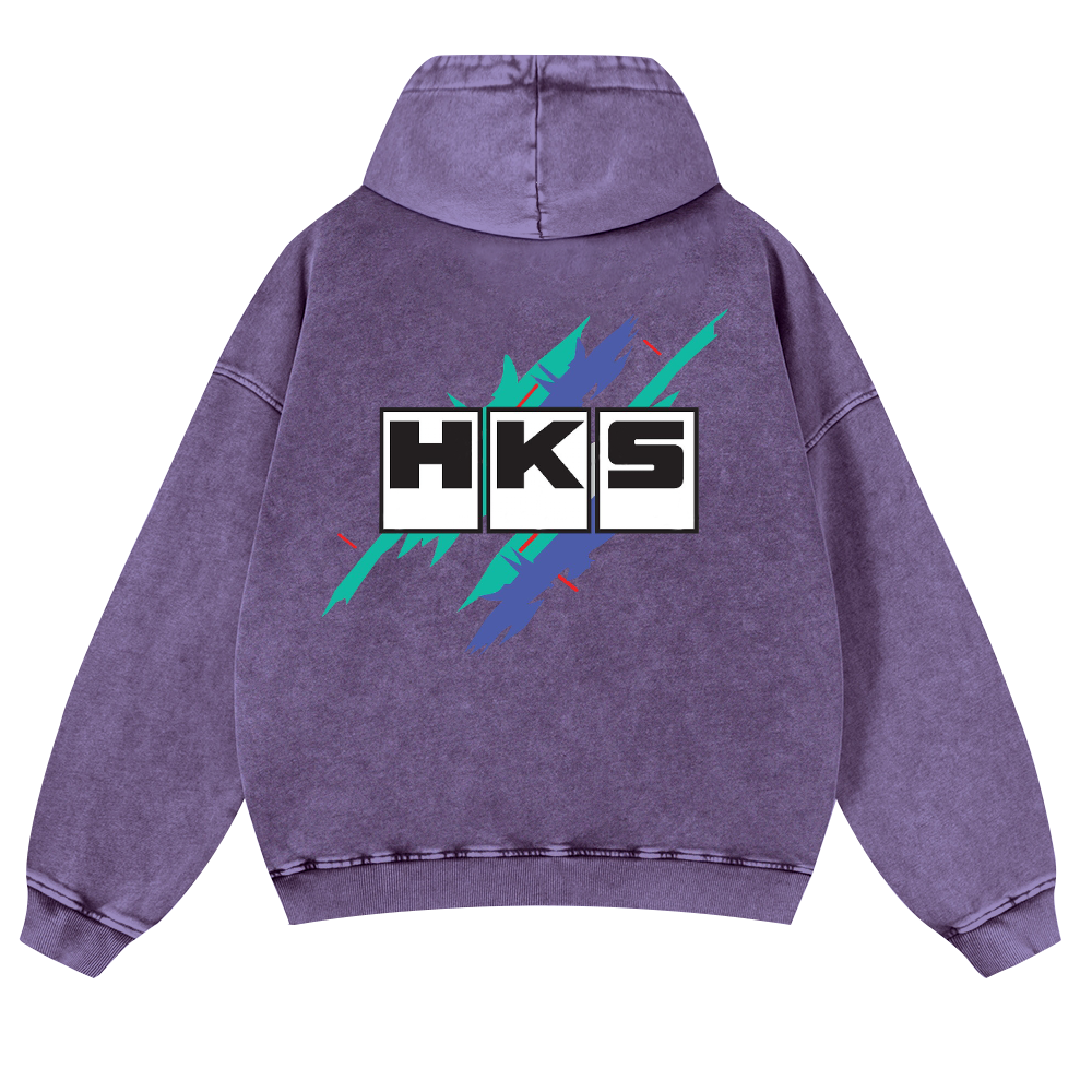 HKS Vintage Washed Cotton Back Art Hoodie