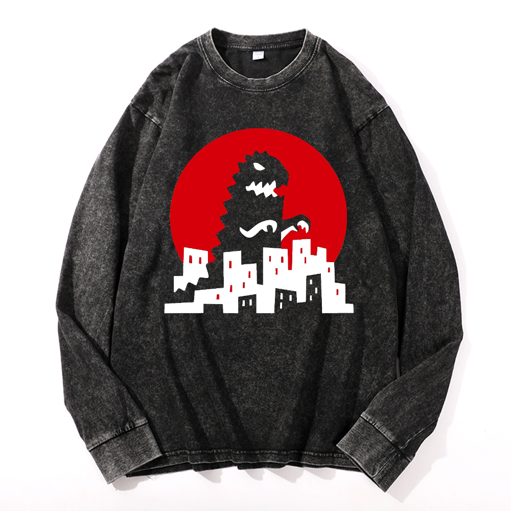 Vintage Cotton Wash Crewneck Sweatshirt