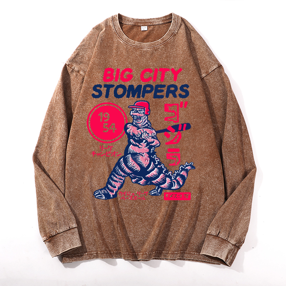 Big City Stompers Vintage Cotton Wash Crewneck Sweatshirt
