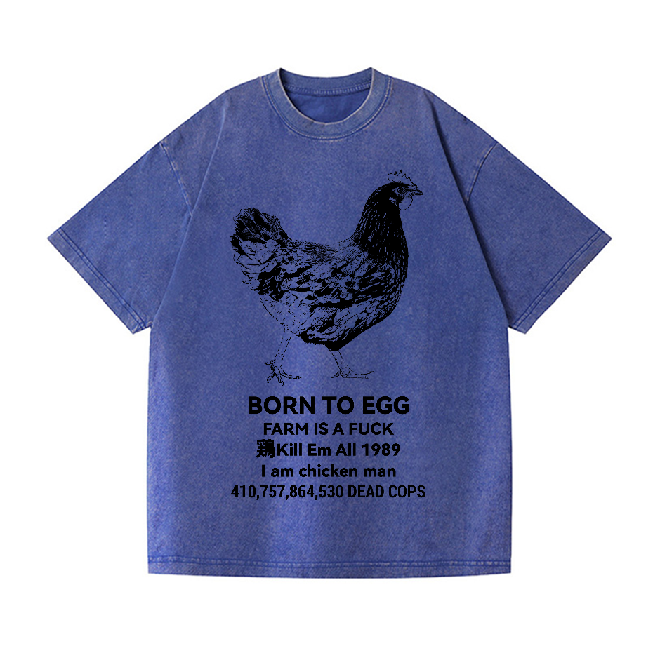 Chicken Vintage Wash Japanese Design T-Shirt