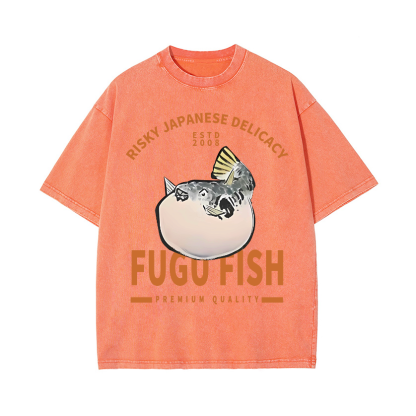 Japan's Risky Eats Vintage Wash Japanese Design T-Shirt