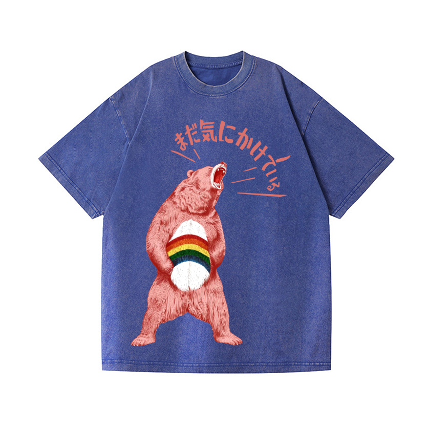 Bear Vintage Wash Japanese Design T-Shirt