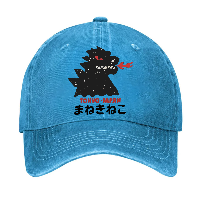 Godzilla Monster Tokyo Japan Vintage Cotton Cap