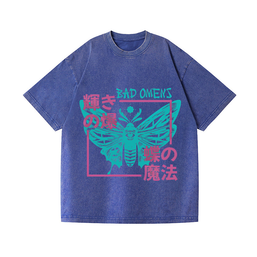 Butterfly Magic Vintage Wash Japanese Design T-Shirt