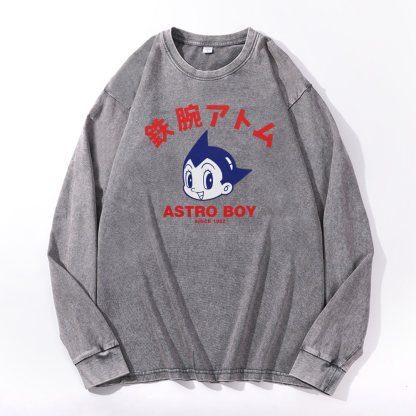 Vintage Cotton Wash Crewneck Sweatshirt