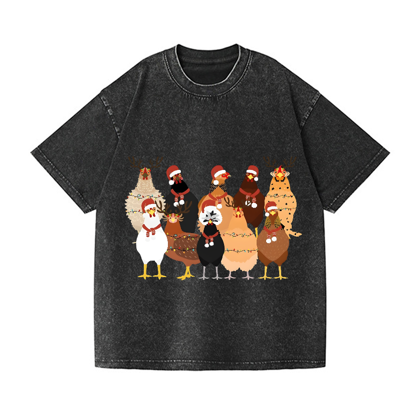 Chicken Vintage Wash Japanese Design T-Shirt