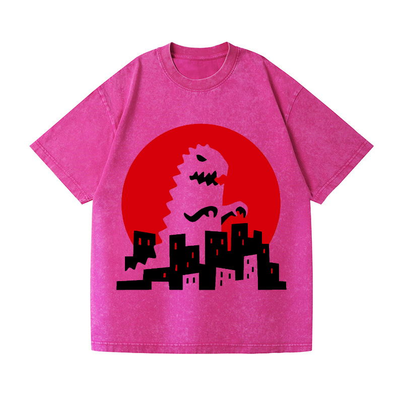 Godzilla Vintage Wash Japanese Design T-Shirt