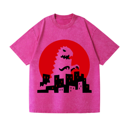Godzilla Vintage Wash Japanese Design T-Shirt