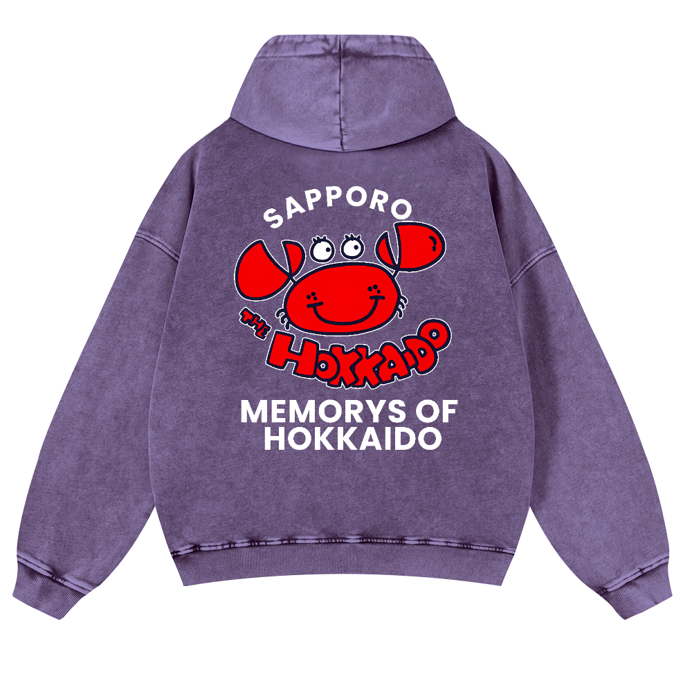 Sapporo Vintage Washed Cotton Back Art Hoodie