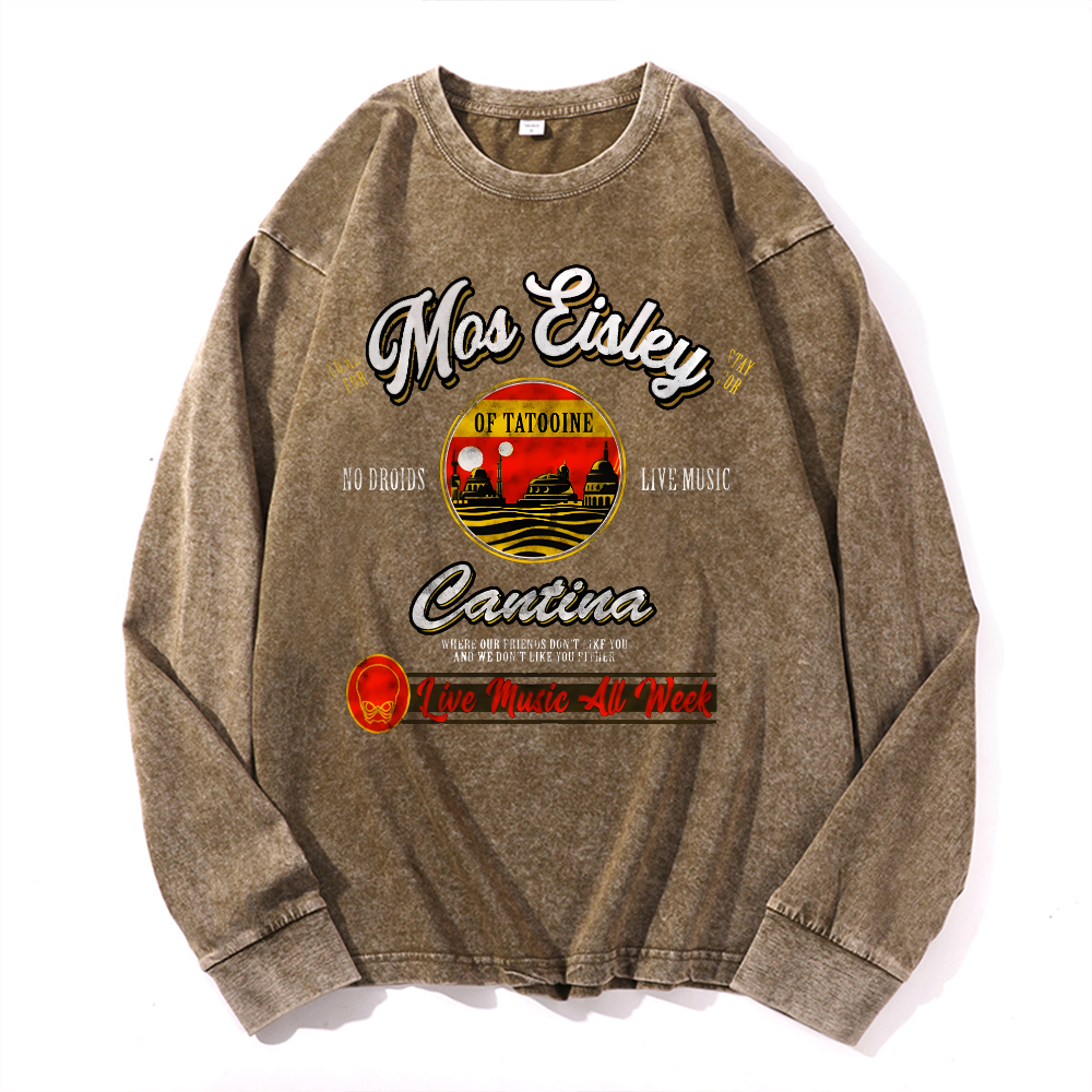 Mos Eisley Cantina Vintage Cotton Wash Crewneck Sweatshirt