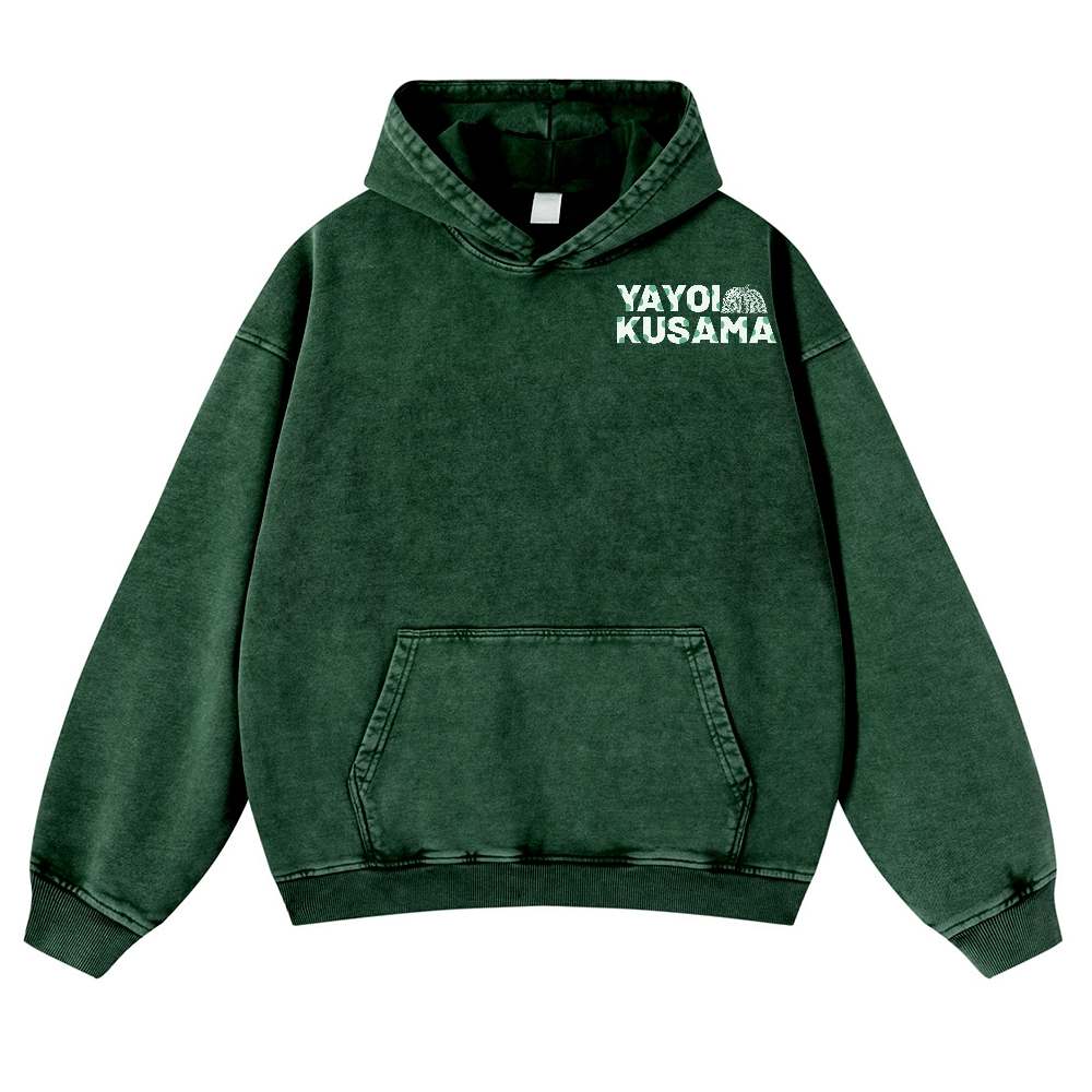 Yayoi Kusama Pumpkin Vintage Washed Cotton Back Art Hoodie