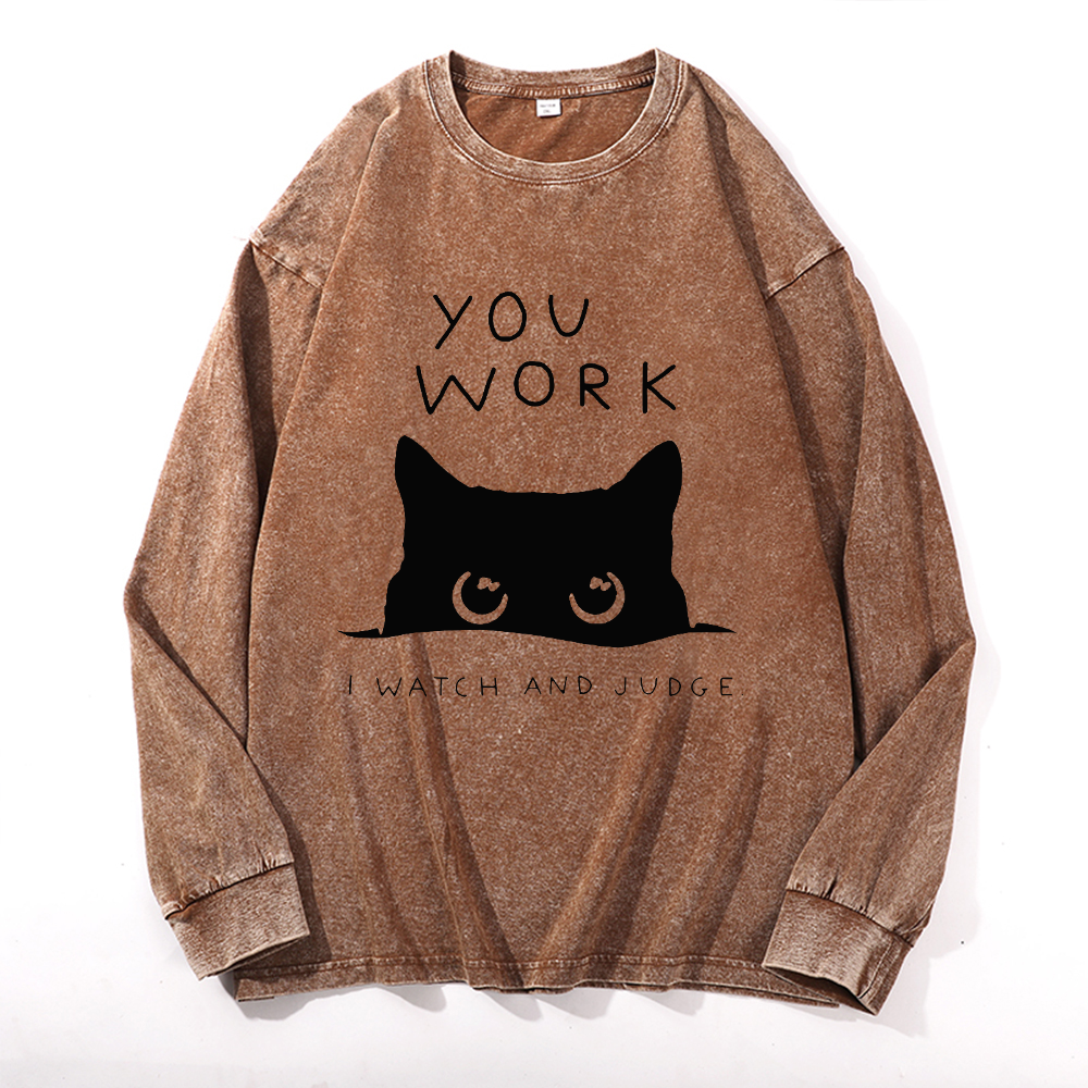 Vintage Cotton Wash Crewneck Sweatshirt