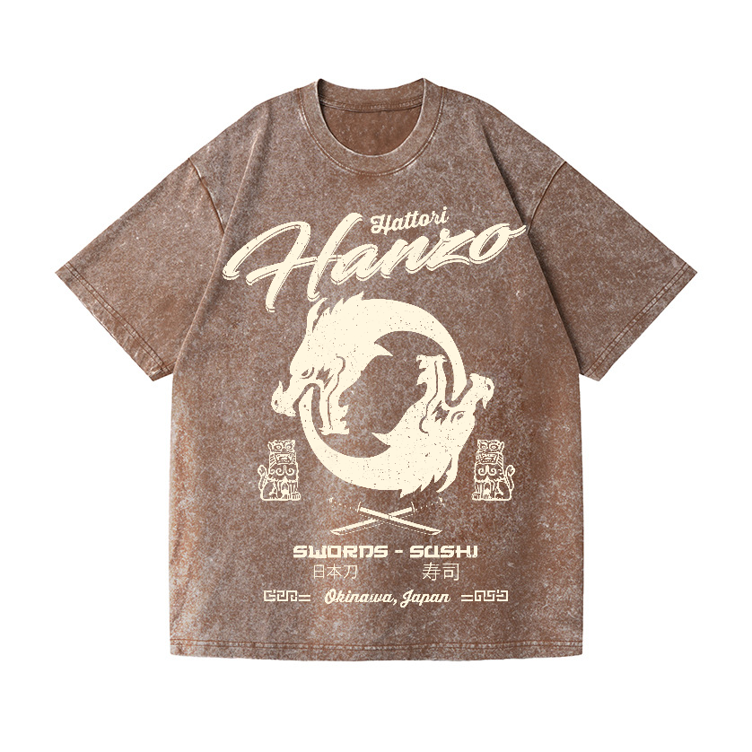 Hattori Hanzo Okinawa Japan Vintage Wash Japanese Design T-Shirt