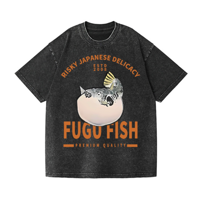 Japan's Risky Eats Vintage Wash Japanese Design T-Shirt