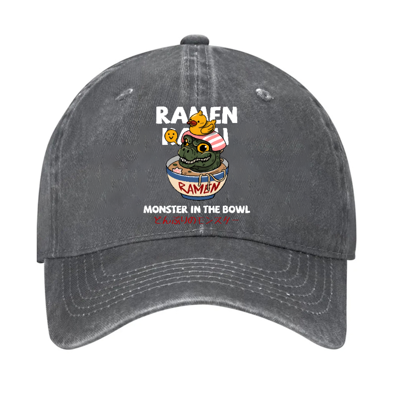 Godzilla Ramen Vintage Cotton Hat