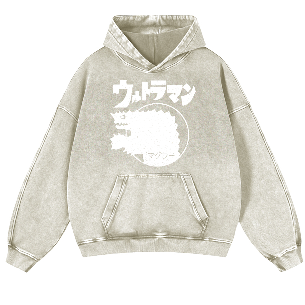 Magular Monster Vintage Washed Thick Cotton Hoodie