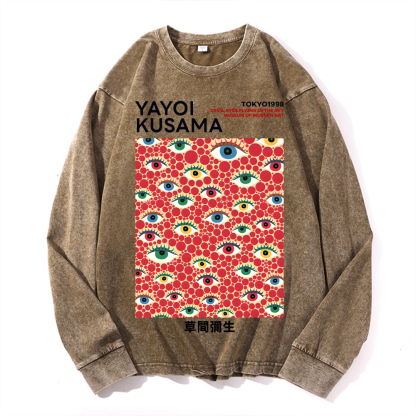 Yayoi Kusama Vintage Cotton Wash Long-sleeve T-shirt
