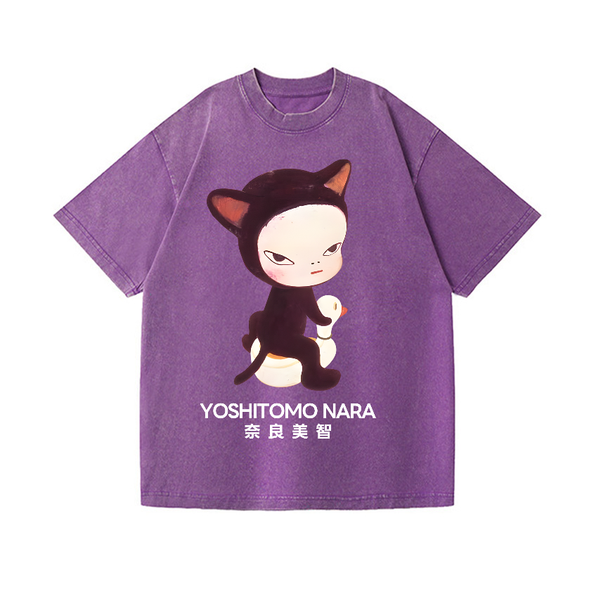 Yoshitomo Nara Vintage Wash Japanese Design T-Shirt