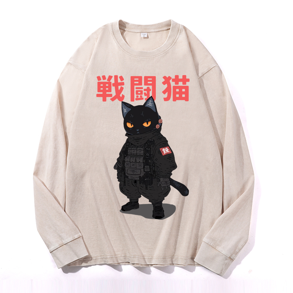 Vintage Cotton Wash Crewneck Sweatshirt