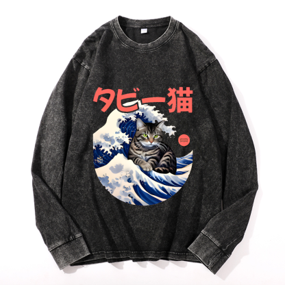 Vintage Cotton Wash Crewneck Sweatshirt