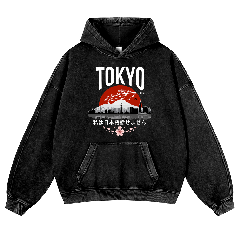 The Beauty of Tokyo Vintage Washed Thick Cotton Hoodie