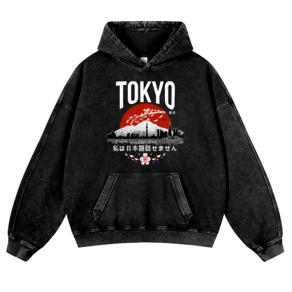 The Beauty of Tokyo Vintage Washed Thick Cotton Hoodie