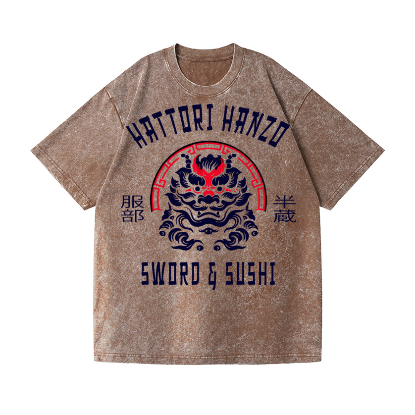Hattori Hanzo Vintage Wash Japanese Design T-Shirt