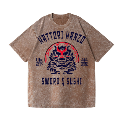 Hattori Hanzo Vintage Wash Japanese Design T-Shirt
