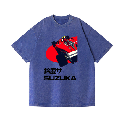 Suzuka Formula 1 Japan Grand Prix Vintage Wash Japanese Design T-Shirt