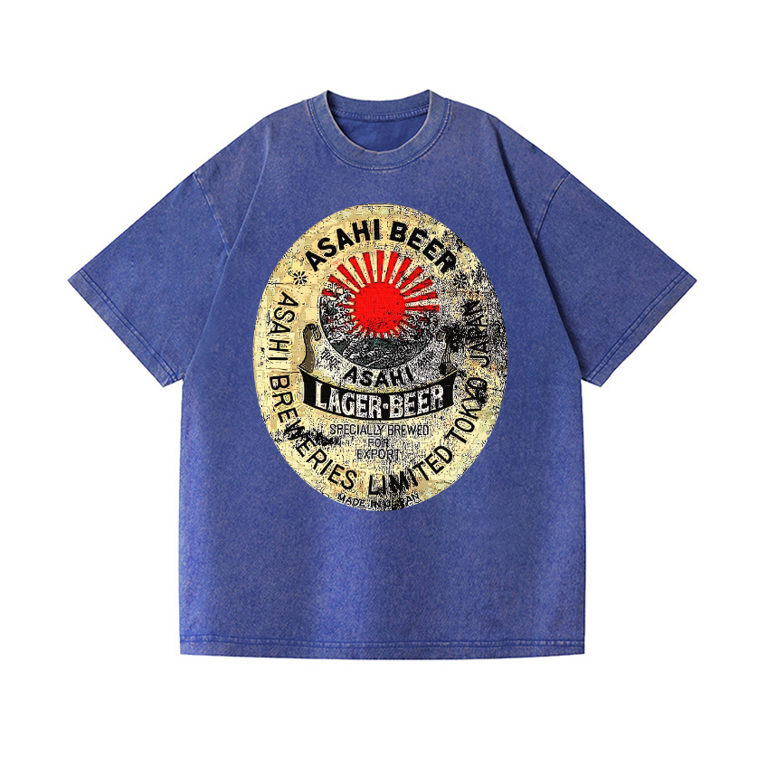Asahi Beer Vintage Wash Japanese Design T-Shirt