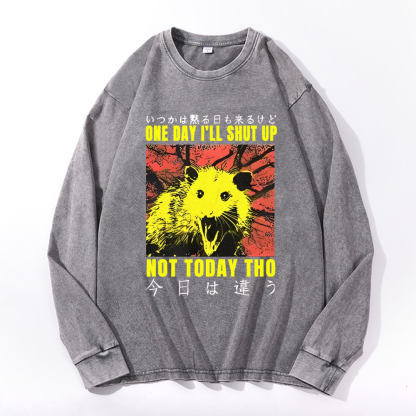 Vintage Cotton Wash Crewneck Sweatshirt