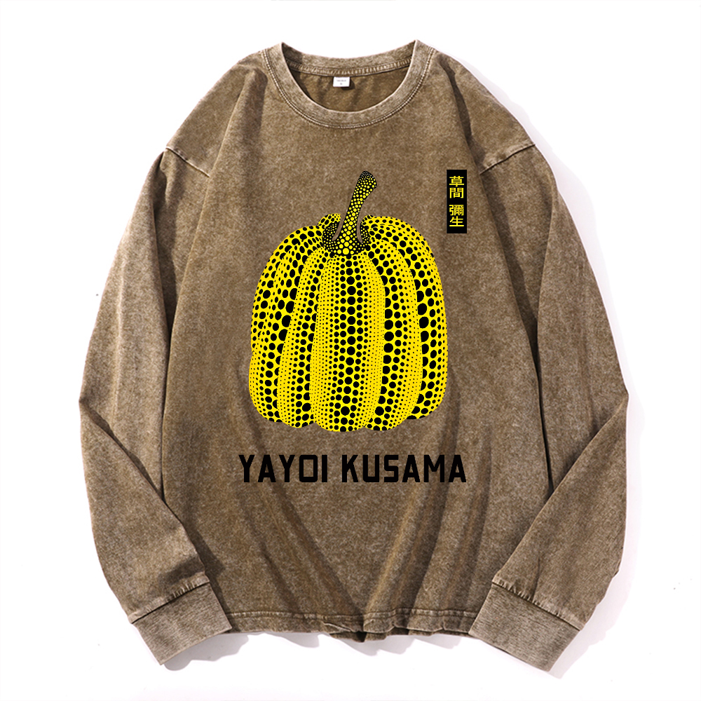 Yayoi Kusama Vintage Cotton Wash Crewneck Sweatshirt