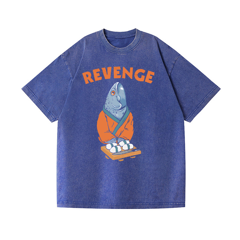Revenge Fish Vintage Wash Japanese Design T-Shirt
