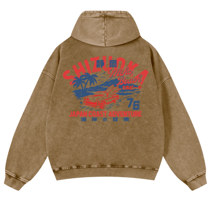 Shizuoka Vintage Washed Cotton Back Art Hoodie