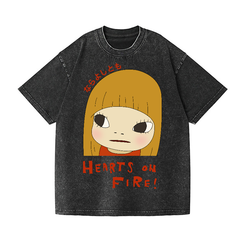 Yoshitomo Nara Vintage Wash Japanese Design T-Shirt – Japan