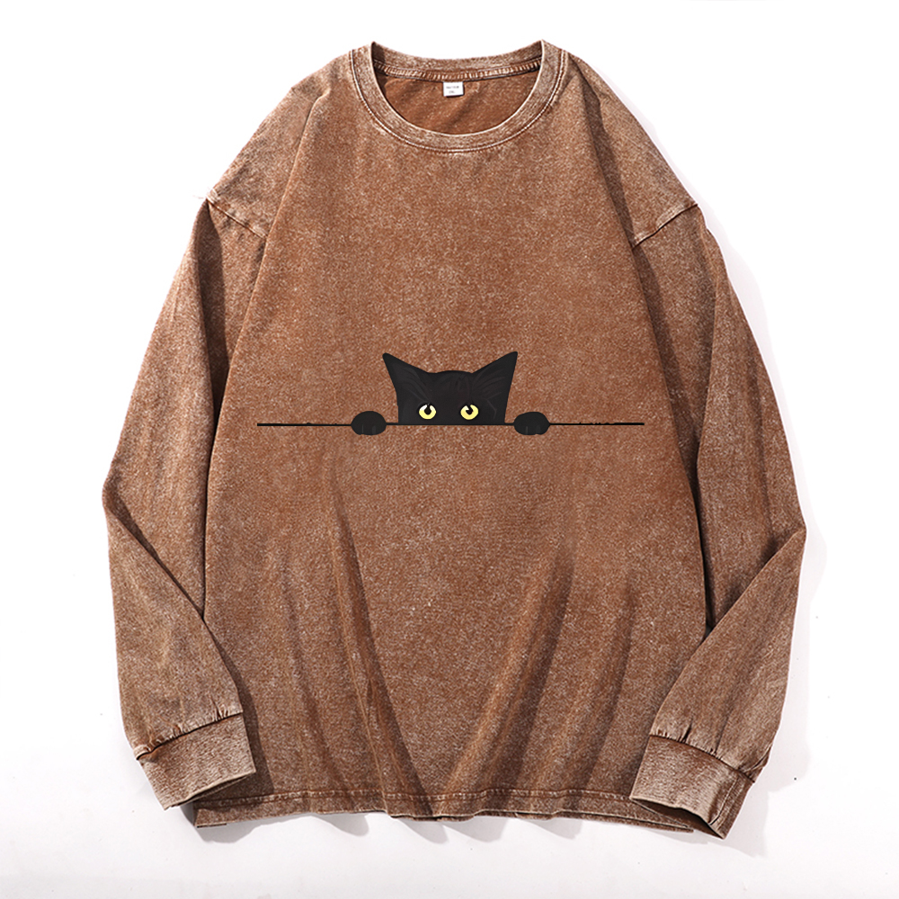 Vintage Cotton Wash Crewneck Sweatshirt