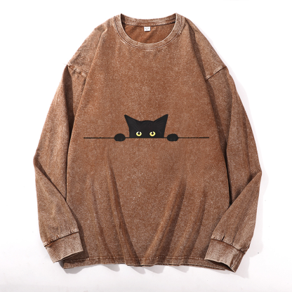 Vintage Cotton Wash Crewneck Sweatshirt