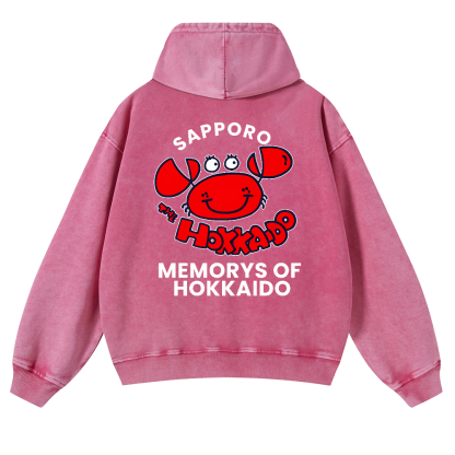Sapporo Vintage Washed Cotton Back Art Hoodie