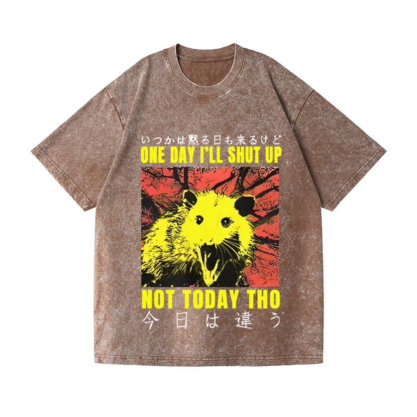 No Silence Today Vintage Wash Japanese Design T-Shirt