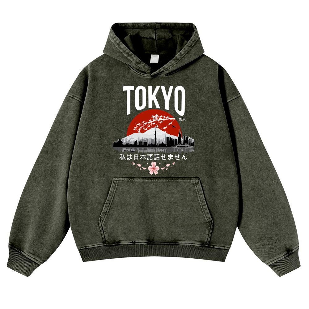 The Beauty of Tokyo Vintage Washed Thick Cotton Hoodie
