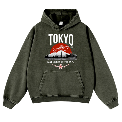 The Beauty of Tokyo Vintage Washed Thick Cotton Hoodie