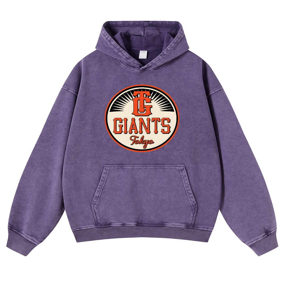 Tokyo Giants Vintage Washed Thick Cotton Hoodie