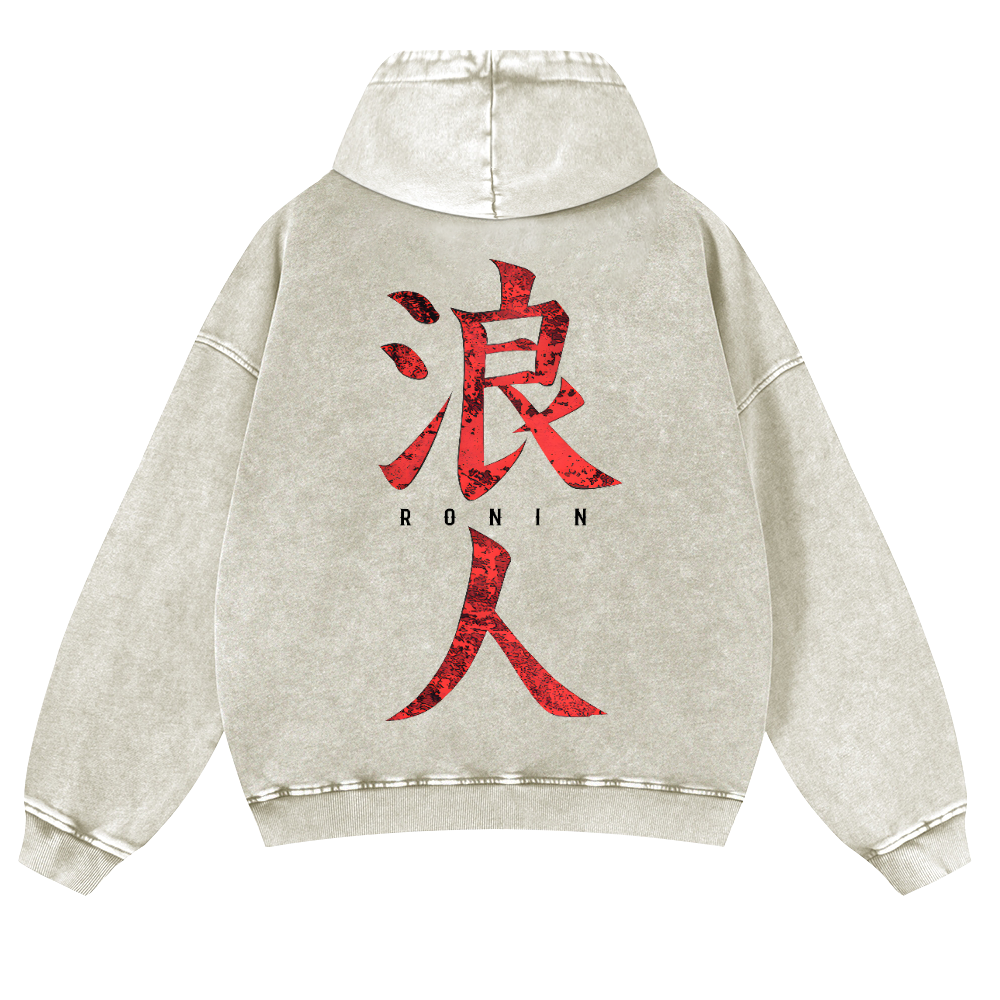 Ronin Vintage Washed Cotton Back Art Hoodie