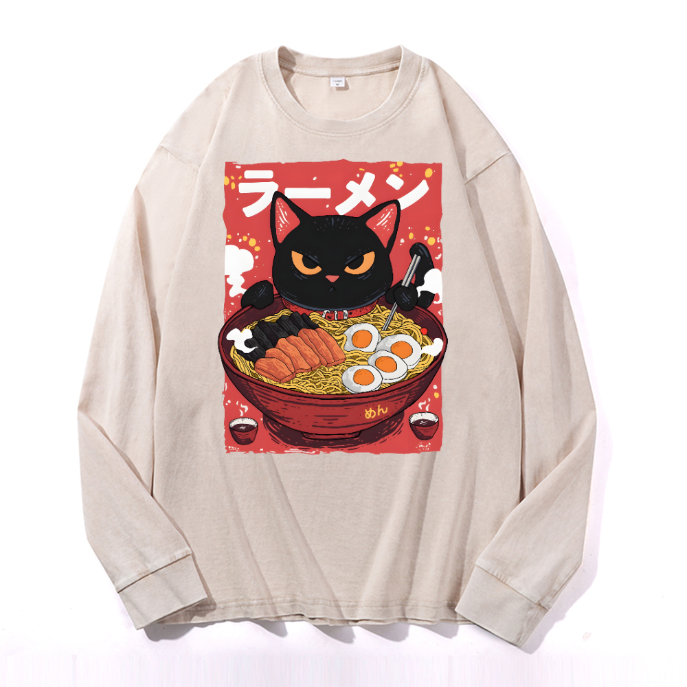 Vintage Cotton Wash Crewneck Sweatshirt