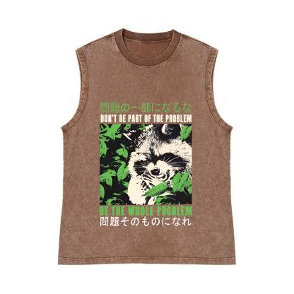 Be the Solution Pure Cotton Wash-Dyed Sleeveless Tank Top