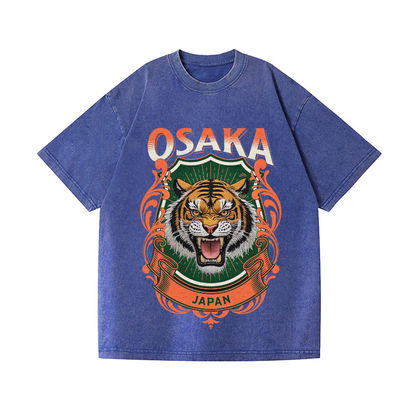 Osaka Tiger Vintage Wash Japanese Design T-Shirt
