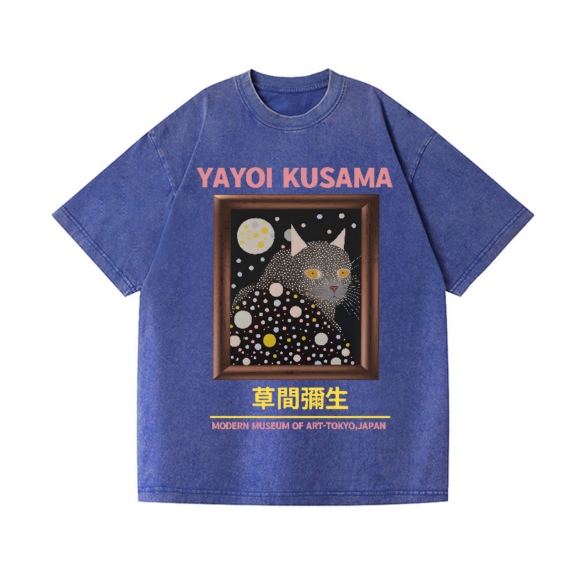 ミルク T.yayoi Yayoi Kusama Pumpkin Vintage Wash Japanese Design T-Shirt